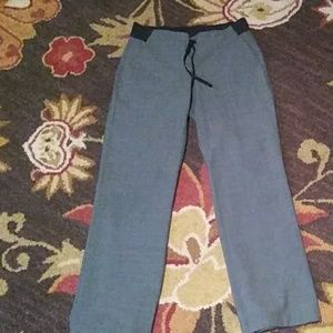 Gray dress drawstring pants